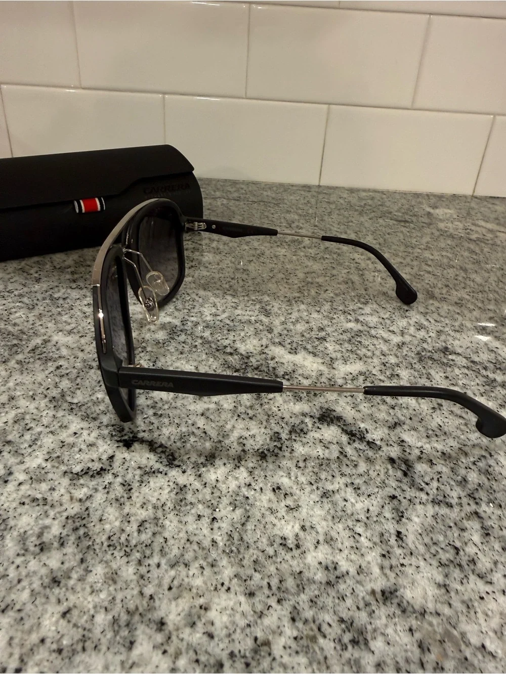 Carrera Men’s Black Frame Sunglasses with Dark Gradient Lenses